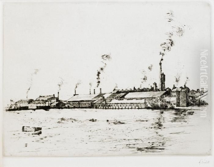 Domnarvets Jarnverk Oil Painting by Axel Fridell