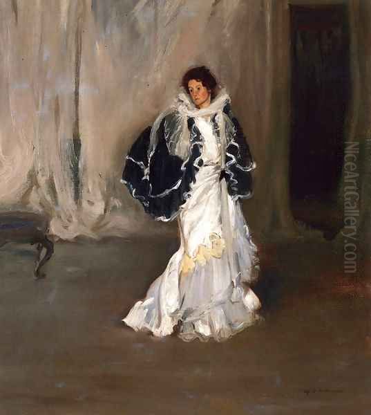 The Black Cape 1901-1904 Oil Painting by Alfred Henry Maurer