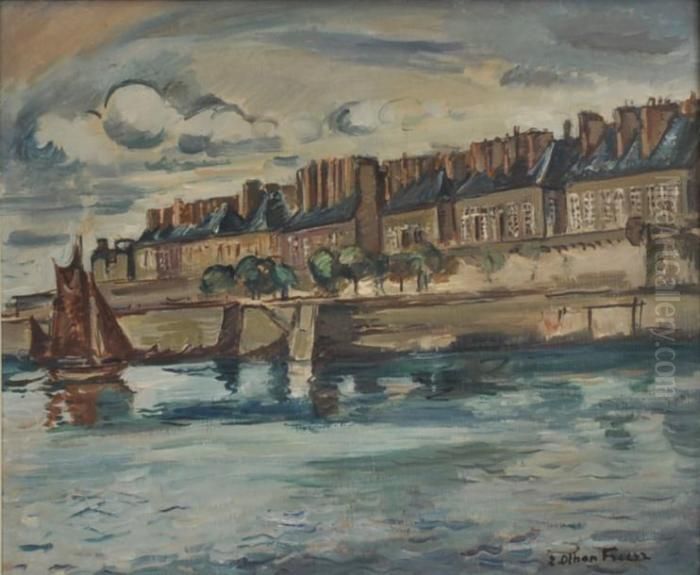 Saint Malo, 
La Maison Descorsaires Oil Painting by Emile-Othon Friesz