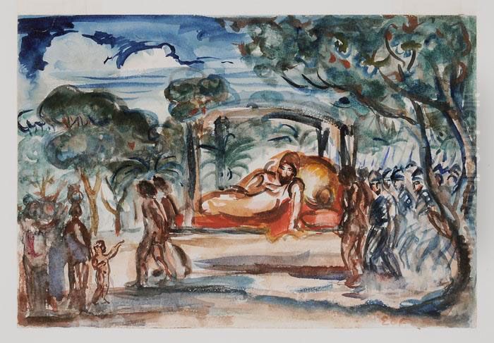 Couche De Salomon 
(solomon's Couch) Oil Painting by Emile-Othon Friesz