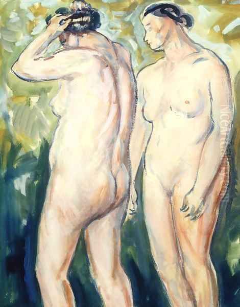 Two Figures 1927-1928 Oil Painting by Alfred Henry Maurer