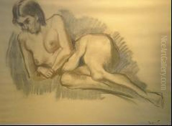 Nu Oil Painting by Emile-Othon Friesz