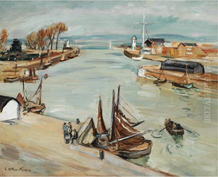 Le Port De Honfleur Oil Painting by Emile-Othon Friesz