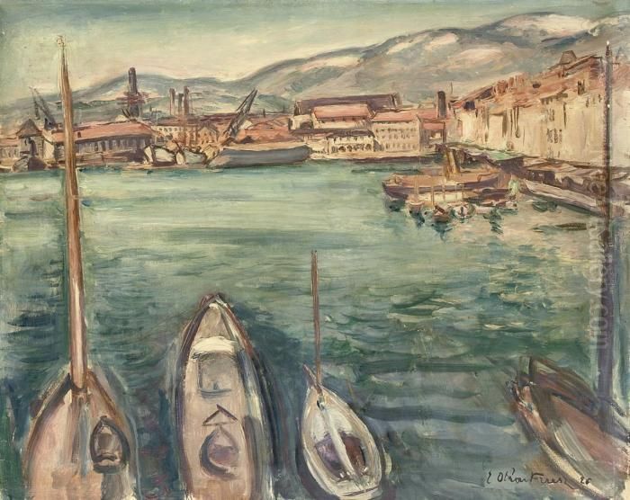 Quai A Toulon Oil Painting by Emile-Othon Friesz