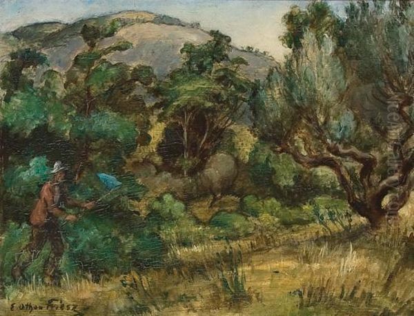 The Butterfly Catcher Oil Painting by Emile-Othon Friesz
