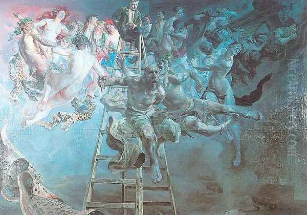 Vicious Circle 1895-97 Oil Painting by Jacek Malczewski