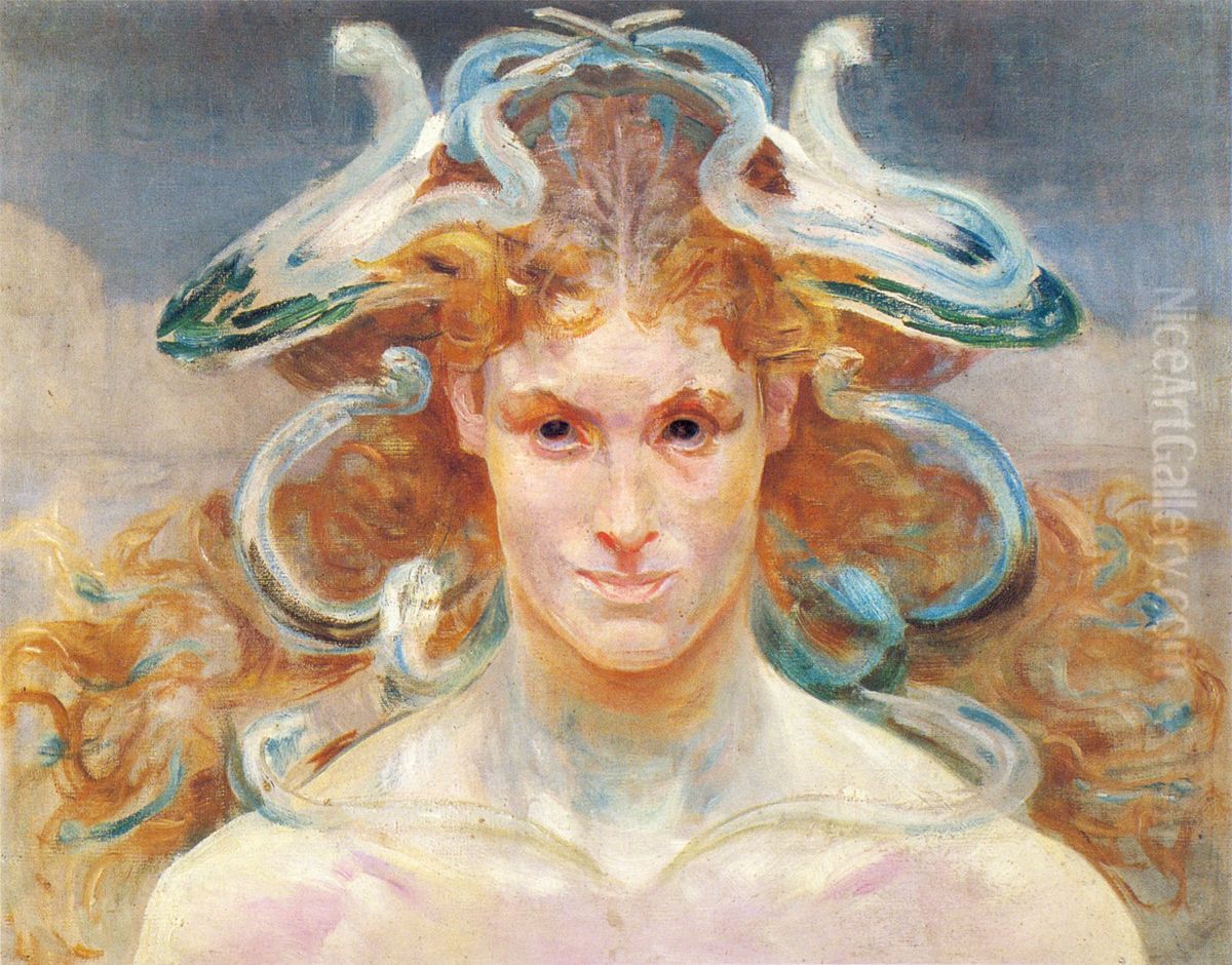 Medusa Oil Painting by Jacek Malczewski