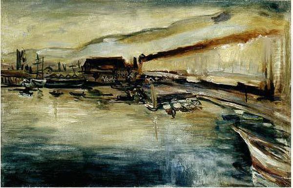 Port De Marseille Oil Painting by Emile-Othon Friesz