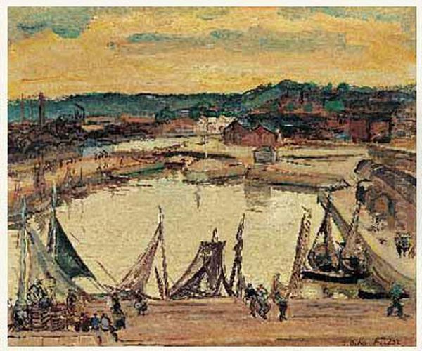 Port De Honfleur Oil Painting by Emile-Othon Friesz