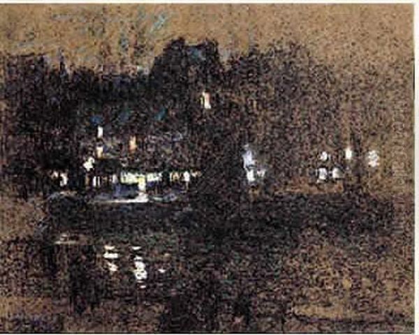 Le Havre, Scene De Rue Animee Oil Painting by Emile-Othon Friesz