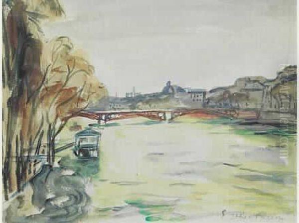 Paris, La Seine. Oil Painting by Emile-Othon Friesz