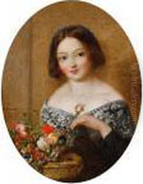 Arranging Flowers Oil Painting by William Powell Frith