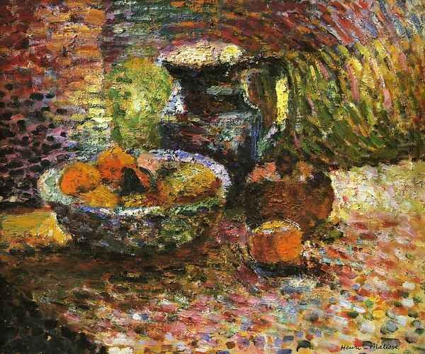 Still Life with Pitcher and Fruit Oil Painting by Henri Matisse
