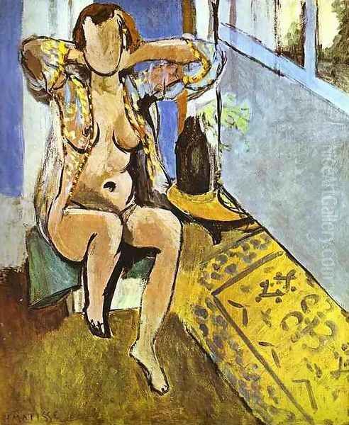 Nude, Spanish Carpet Oil Painting by Henri Matisse