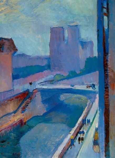 A Glimpse of Notre Dame in the Late Afternoon Oil Painting by Henri Matisse