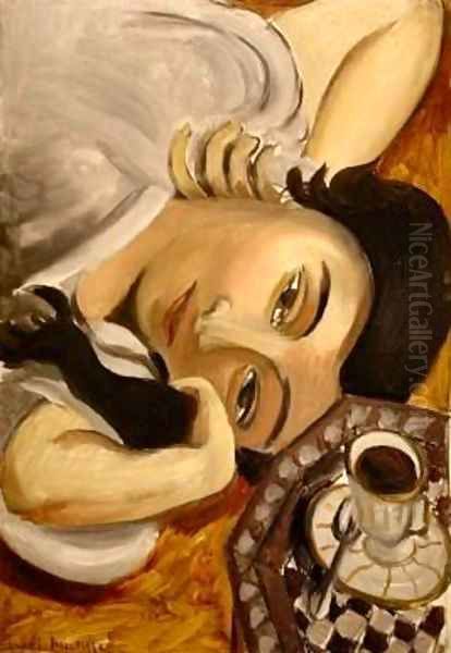 Lorette with a Cup of Coffee Oil Painting by Henri Matisse
