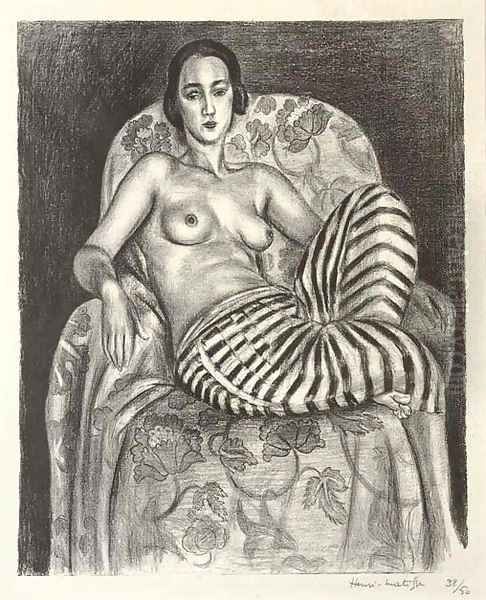 Grande Odalisque a la Culotte bayadere Oil Painting by Henri Matisse
