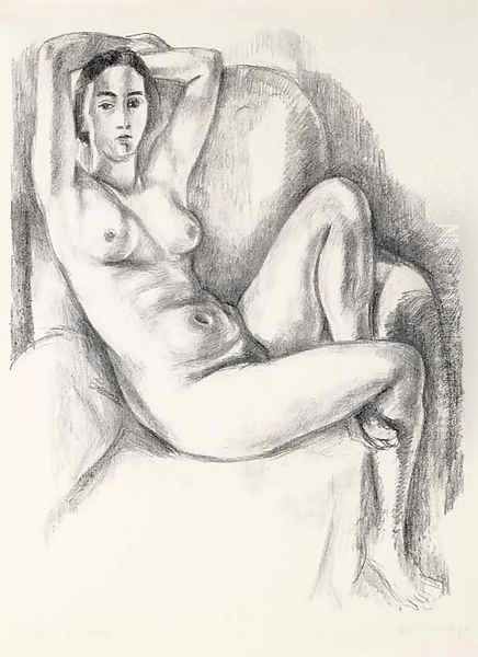 Nu au Coussin bleu Oil Painting by Henri Matisse