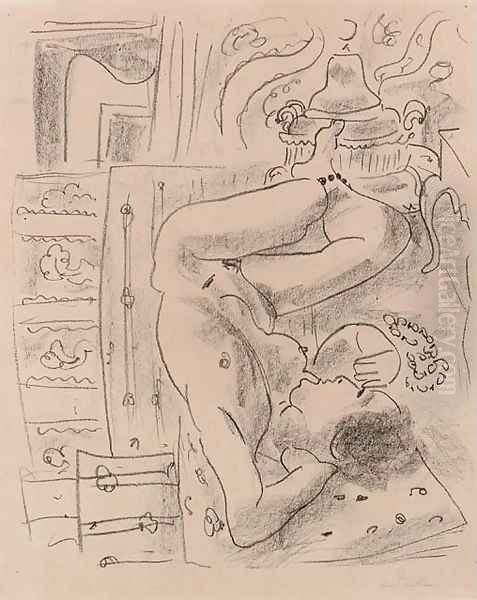 Nu renversee au brasero Oil Painting by Henri Matisse