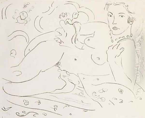Nu, Main gauche pres de l'e paule Oil Painting by Henri Matisse