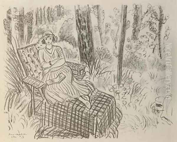 Jeune fille à la chaise-longue Oil Painting by Henri Matisse