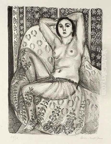 Odalisque assise à la Jupe de Tulle Oil Painting by Henri Matisse
