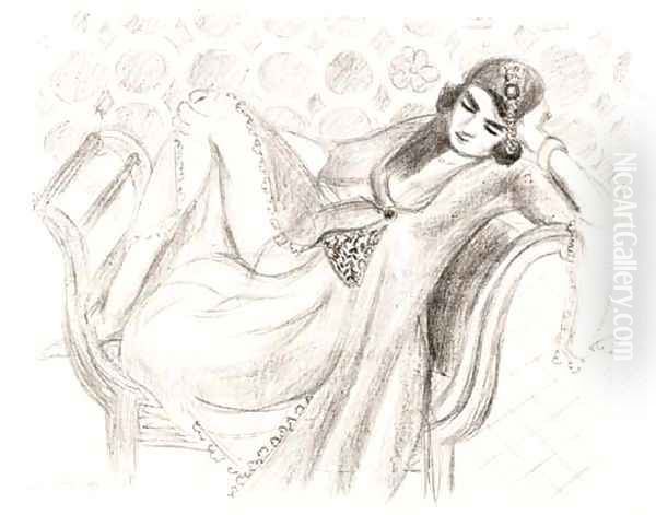 Repos sur la banquette Oil Painting by Henri Matisse