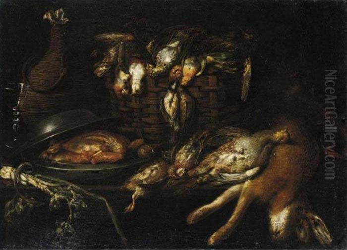 Natura Morta Di Cacciagione Oil Painting by Jan Fyt