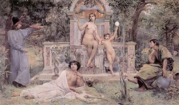 Truth 1901 Oil Painting by Luc-Olivier Merson