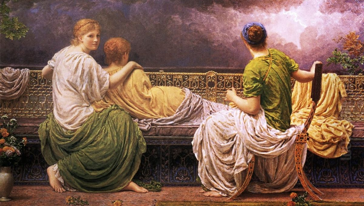 Lightning and Light Oil Painting by Albert Joseph Moore
