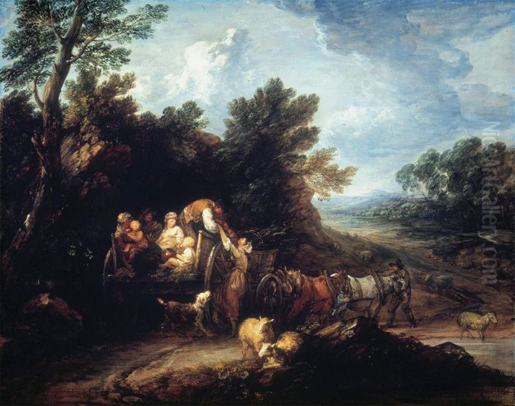The Harvest Wagon Oil Painting by Thomas Gainsborough