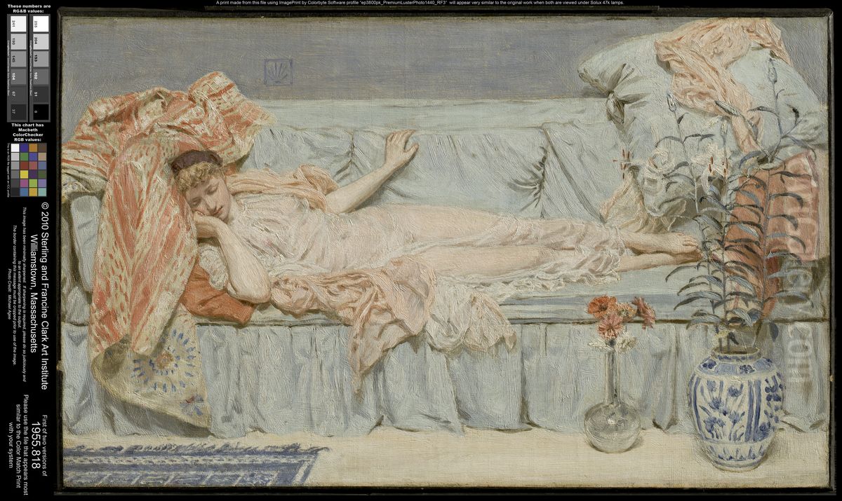 Lilies Oil Painting by Albert Joseph Moore