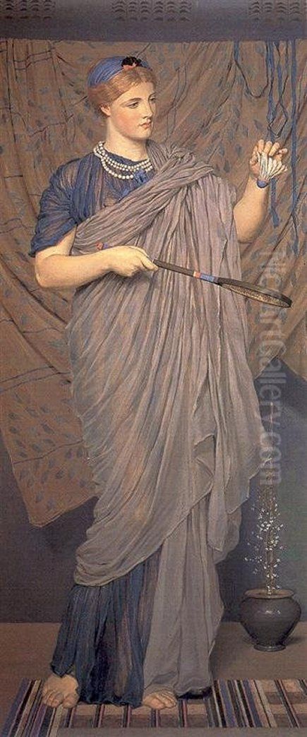 Shuttlecock Oil Painting by Albert Joseph Moore