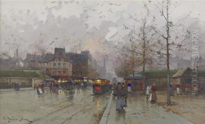 Porte De Chatillon Oil Painting by Eugene Galien-Laloue