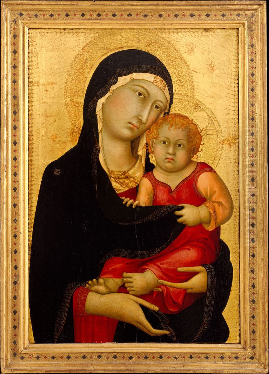 Madonna and Child Oil Painting by Simone Martini