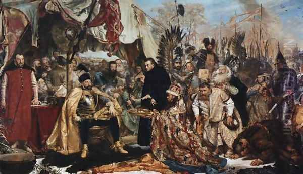 Stefan Batory at Pskov Oil Painting by Jan Matejko