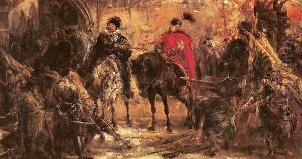 Jan Zamoyski at Byczyna Oil Painting by Jan Matejko