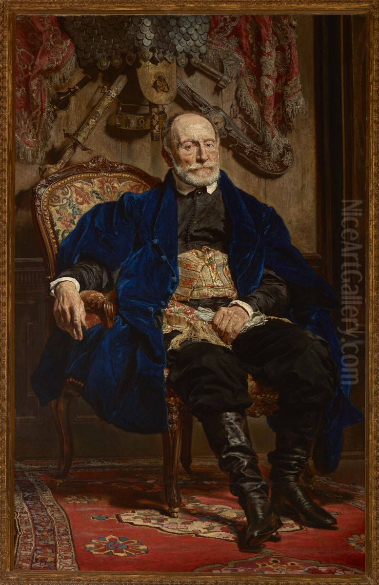 Portrait of Piotr Moszynski Oil Painting by Jan Matejko