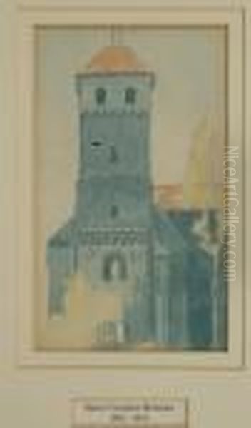 Church Steeple Oil Painting by Henri Gaudier-Brzeska