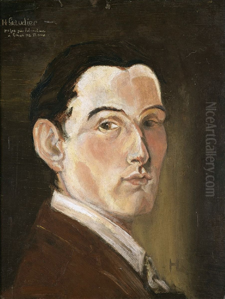 Self-portrait Oil Painting by Henri Gaudier-Brzeska
