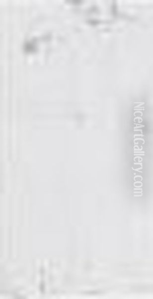 A Couple Oil Painting by Henri Gaudier-Brzeska