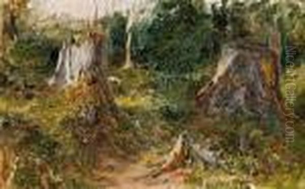 Naturstudie Oil Painting by Friedrich Gauermann