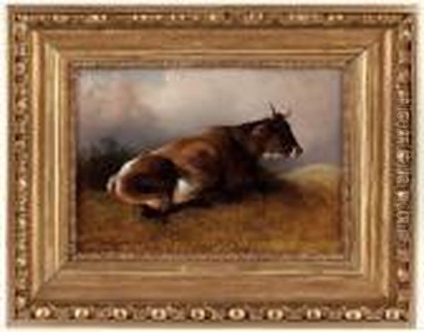 Rastendekuh Oil Painting by Friedrich Gauermann