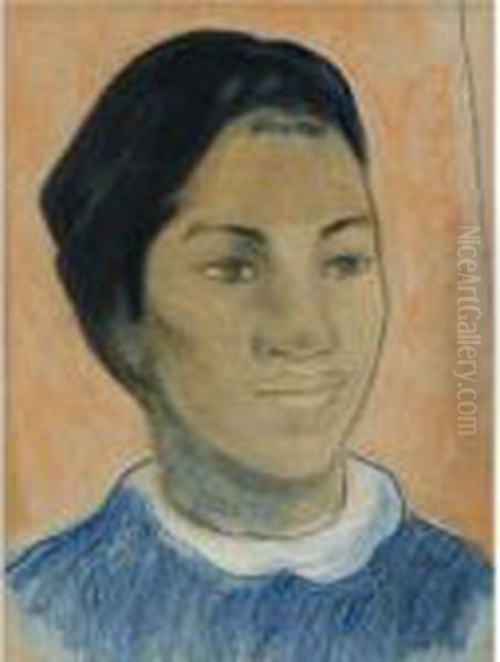 Property From The Collection Of Paul R. And Mary Haas
 

 
 
 

 
 Tete De Tahitienne Oil Painting by Paul Gauguin