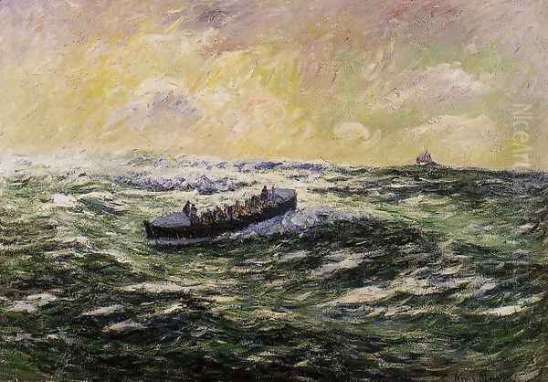Lifeboat at Audierne Oil Painting by Henri Moret