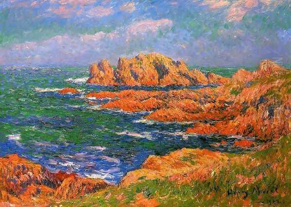 The Rocks at Ouessant Oil Painting by Henri Moret