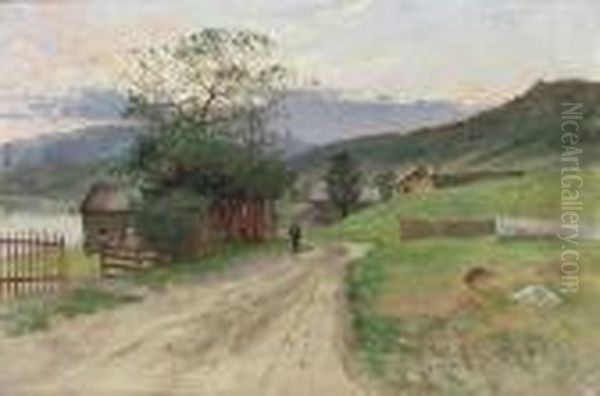 Sommarkvall I Are Oil Painting by Anton Genberg