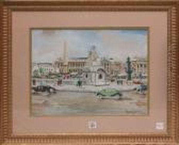 Place De Laconcorde Oil Painting by Lucien Genin