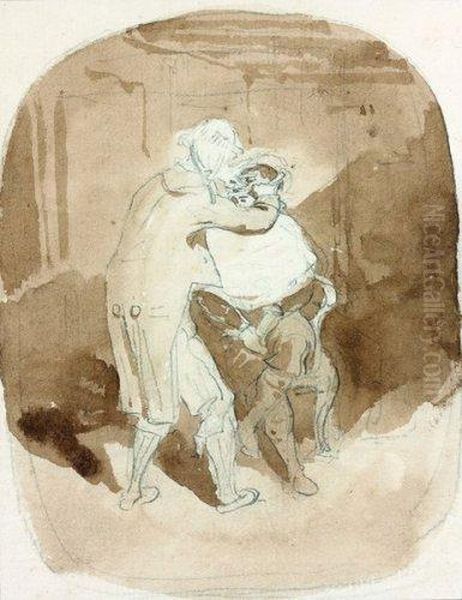 Le Barbier Anglais Oil Painting by Theodore Gericault