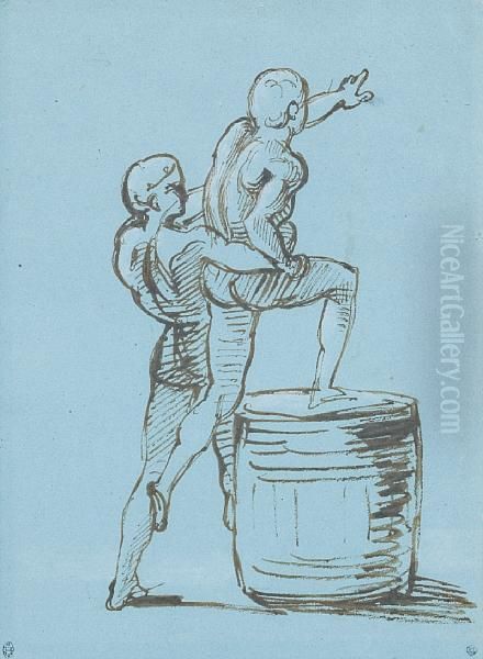 A Study For The Principal Group Of The 
Raftof The Medusa Oil Painting by Theodore Gericault